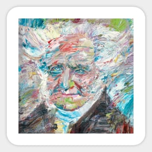 ARTHUR SCHOPENHAUER oil portrait Sticker